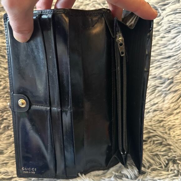 Vintage Gucci By Tom Ford 1998 black patent leather wallet - EUC - Picture 4 of 11